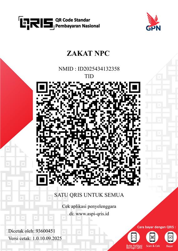 QRIS Zakat NPC, NMID ID2025434132358
