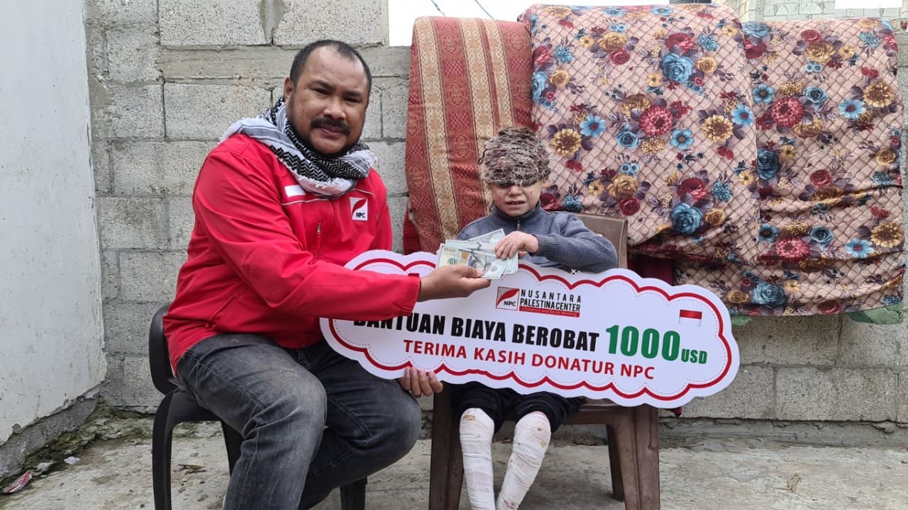 Anak Gaza Luka di Sekujur Tubuh, NPC Salurkan Bantuan Uang Tunai